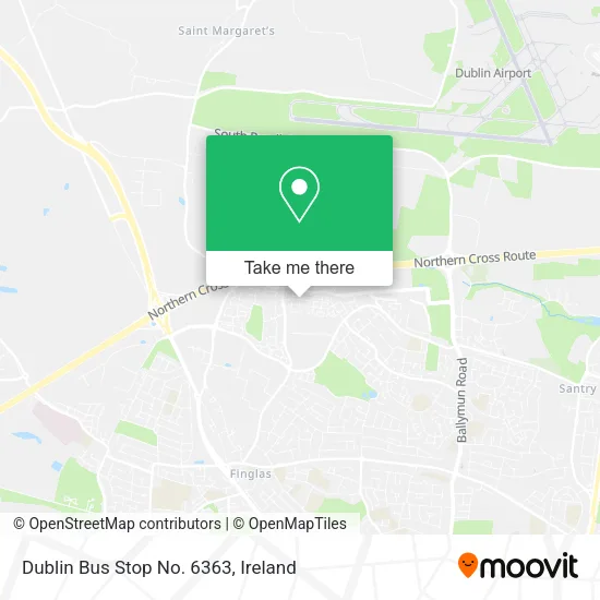 Dublin Bus Stop No. 6363 map