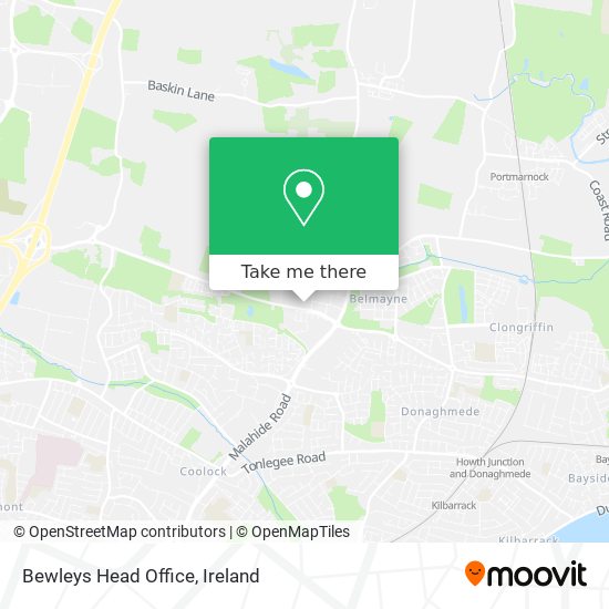 Bewleys Head Office map