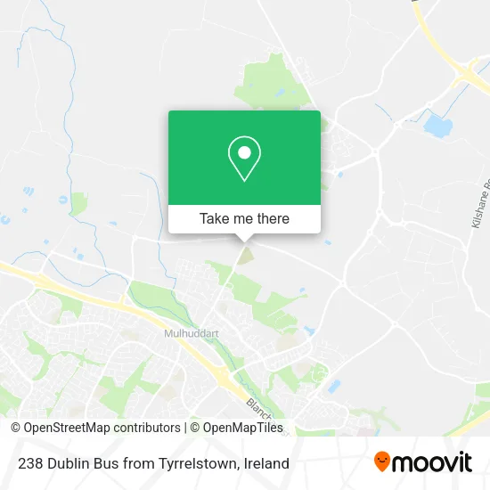 238 Dublin Bus from Tyrrelstown plan