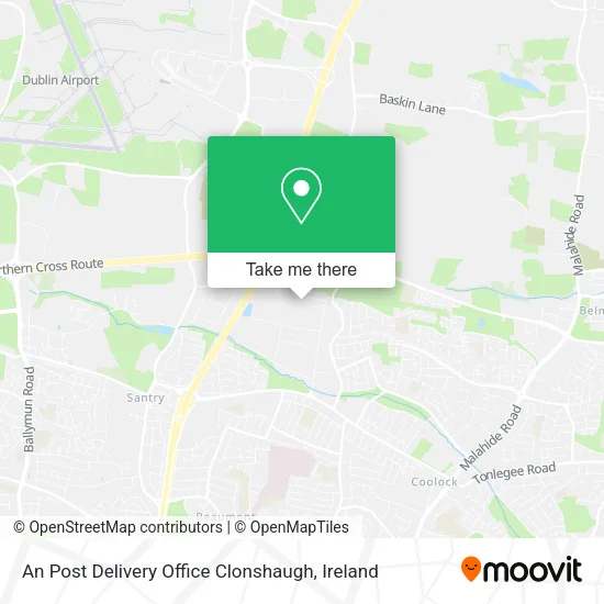 An Post Delivery Office Clonshaugh map