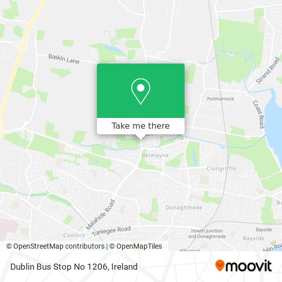 Dublin Bus Stop No 1206 map
