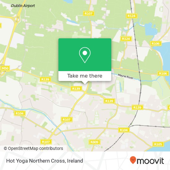 Hot Yoga Northern Cross map