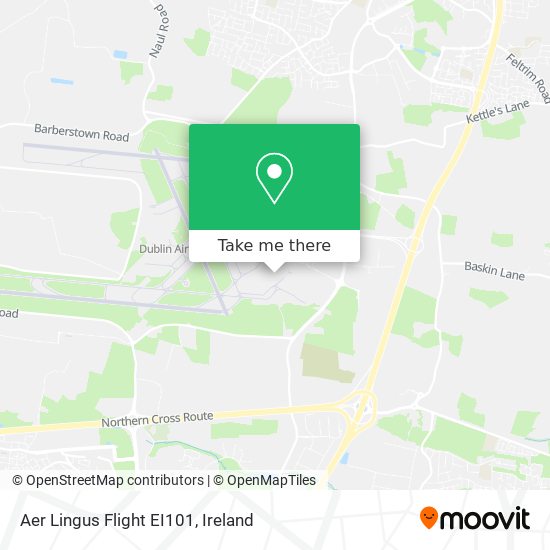Aer Lingus Flight EI101 map