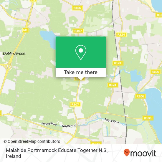 Malahide Portmarnock Educate Together N.S. map