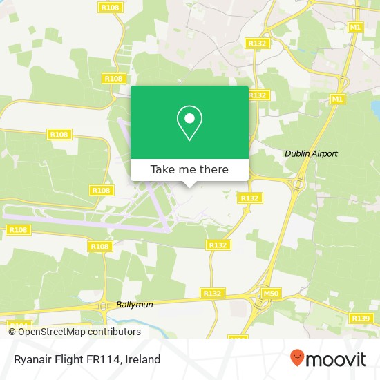 Ryanair Flight FR114 map