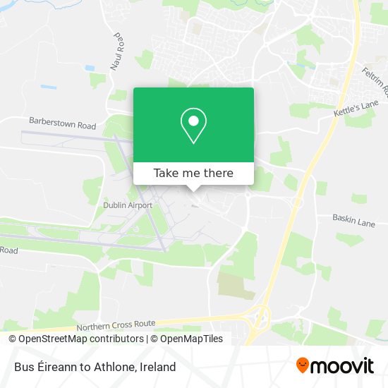Bus Éireann to Athlone map