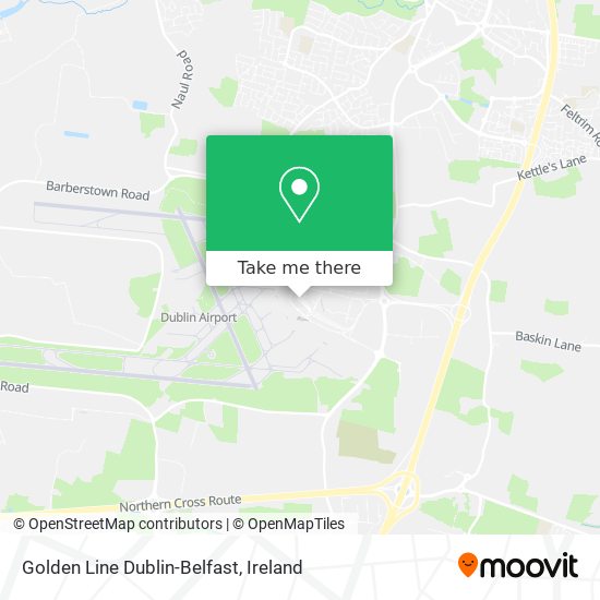 Golden Line Dublin-Belfast map