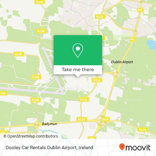Dooley Car Rentals Dublin Airport map
