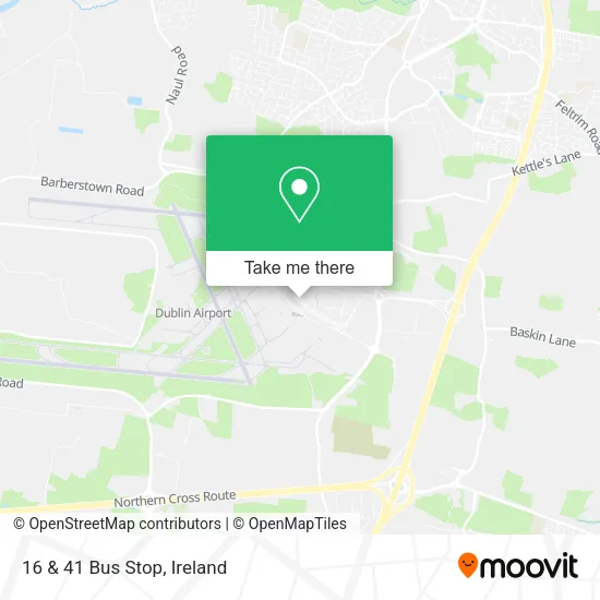 16 & 41 Bus Stop map