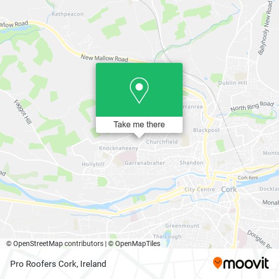 Pro Roofers Cork map