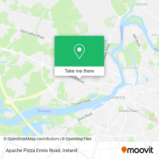 Apache Pizza Ennis Road map
