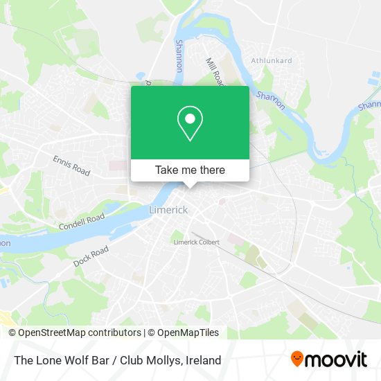 The Lone Wolf Bar / Club Mollys map