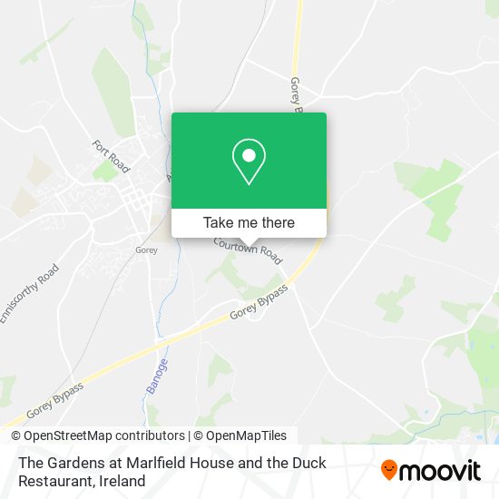 The Gardens at Marlfield House and the Duck Restaurant map
