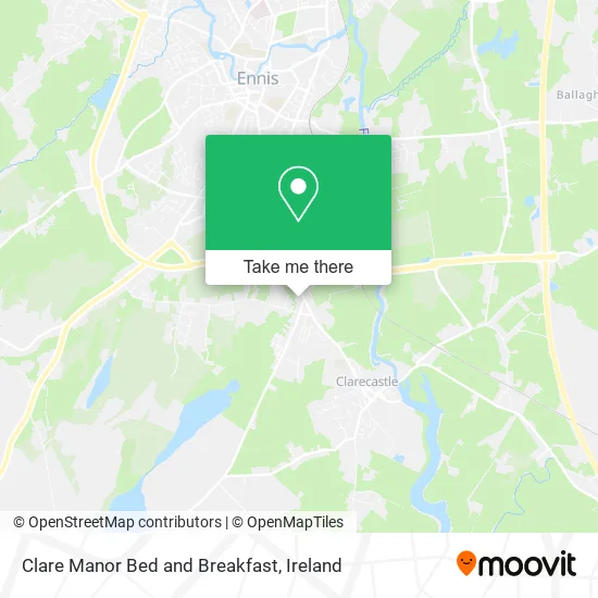 Clare Manor Bed and Breakfast map