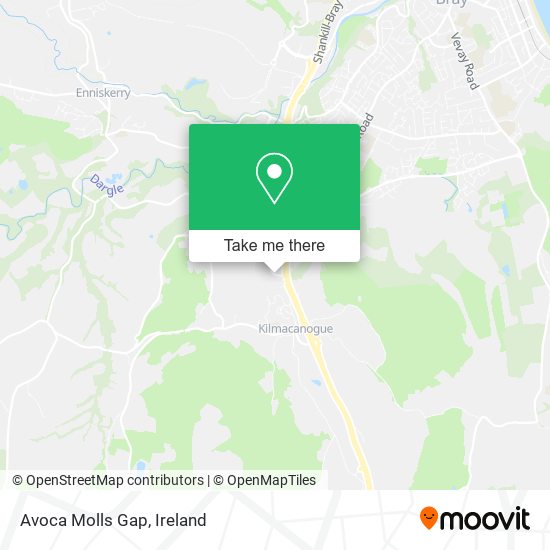 Avoca Molls Gap map