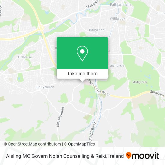 Aisling MC Govern Nolan Counselling & Reiki map