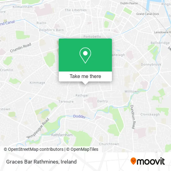 Graces Bar Rathmines map