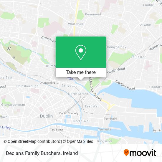 Declan's Family Butchers map