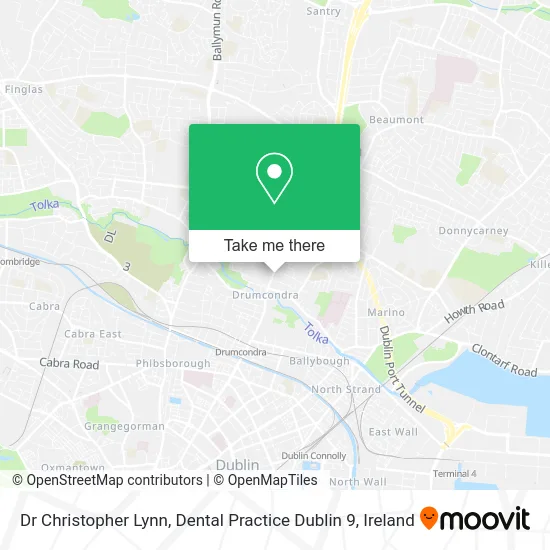 Dr Christopher Lynn, Dental Practice Dublin 9 map