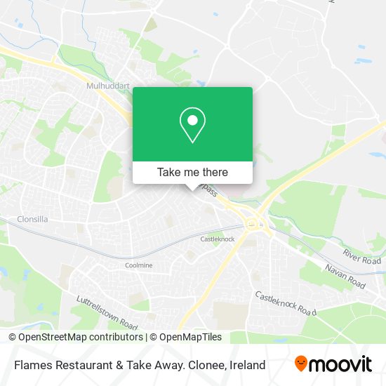 Flames Restaurant & Take Away. Clonee map