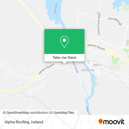 Alpha Roofing map