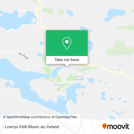Lowrys Irish Music an map