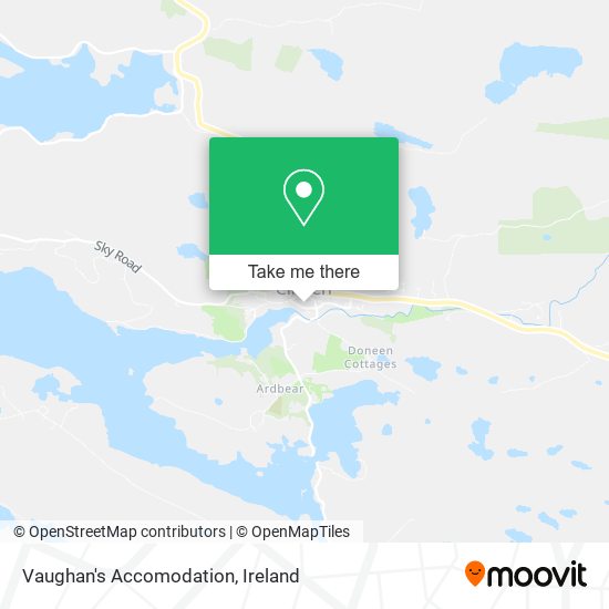 Vaughan's Accomodation map