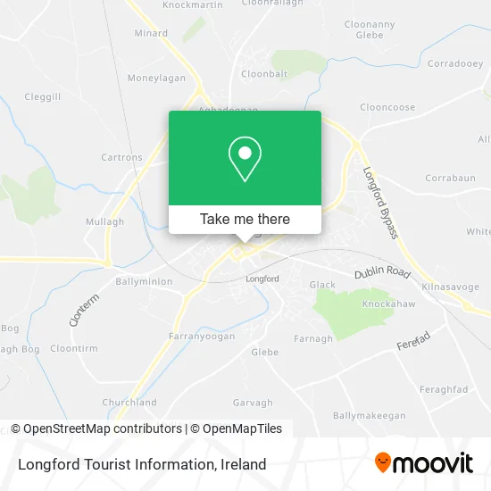 Longford Tourist Information map