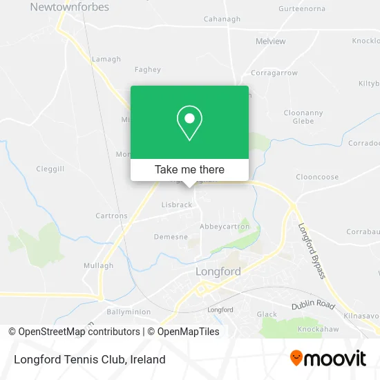 Longford Tennis Club map