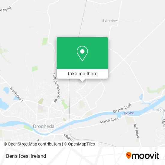 Ben's Ices map