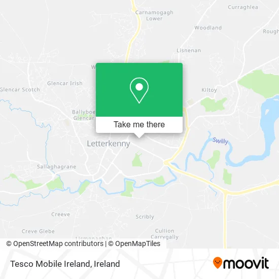 Tesco Mobile Ireland map