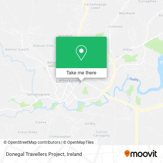 Donegal Travellers Project map