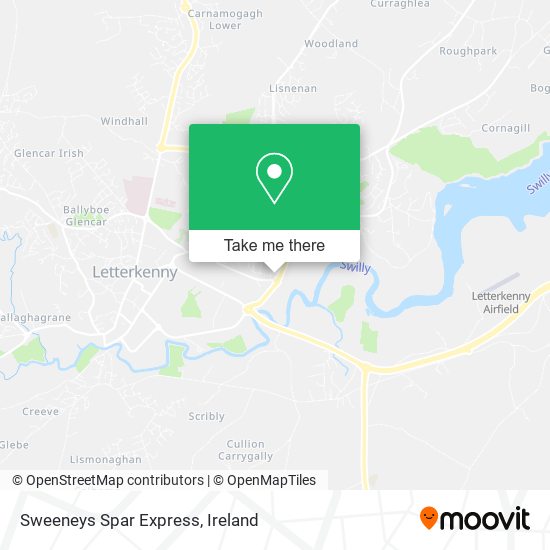 Sweeneys Spar Express map