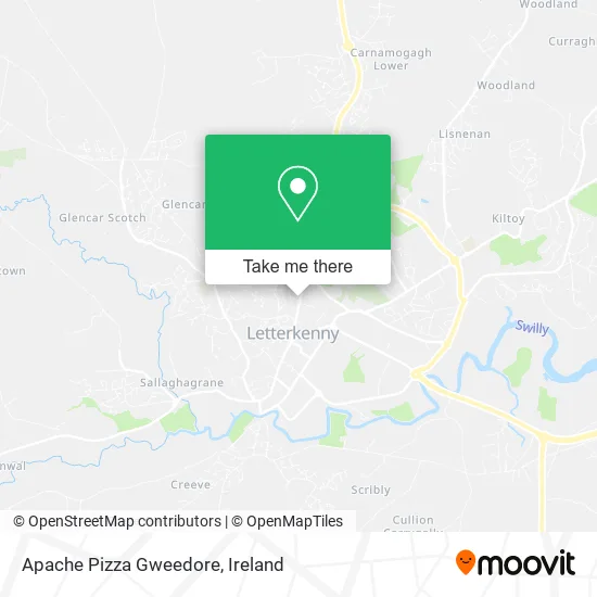 Apache Pizza Gweedore map