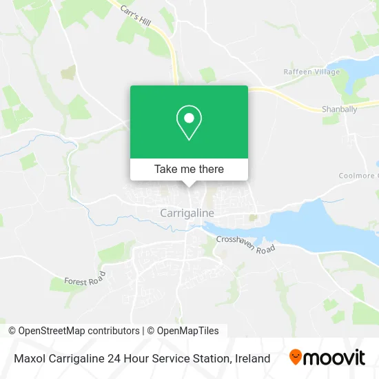 Maxol Carrigaline 24 Hour Service Station map