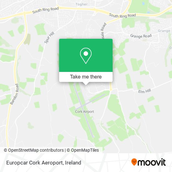 Europcar Cork Aeroport map