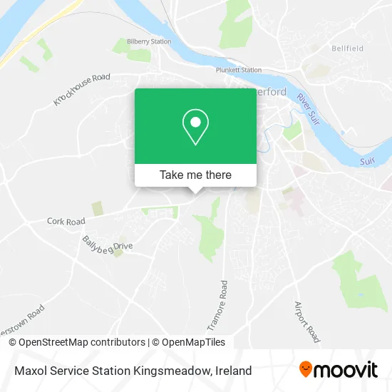 Maxol Service Station Kingsmeadow map