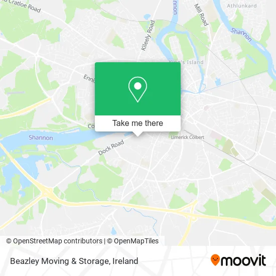 Beazley Moving & Storage map