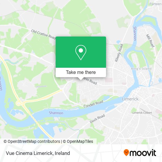 Vue Cinema Limerick map