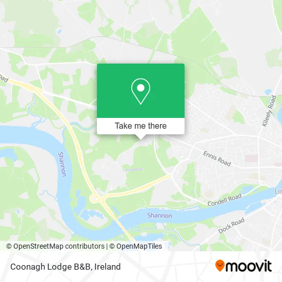 Coonagh Lodge B&B map
