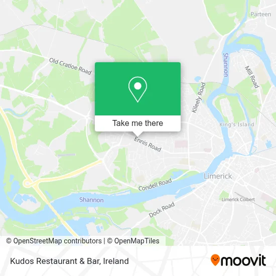 Kudos Restaurant & Bar map