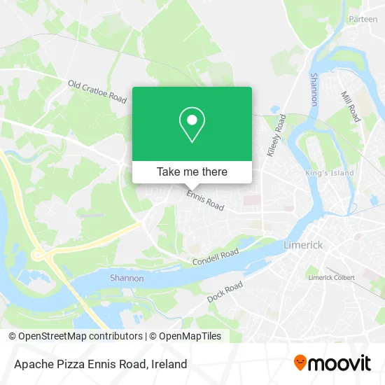 Apache Pizza Ennis Road map