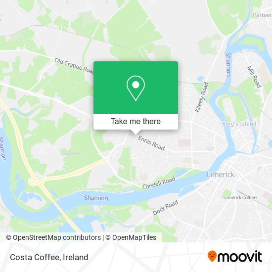 Costa Coffee map