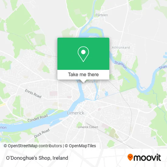 O'Donoghue's Shop map