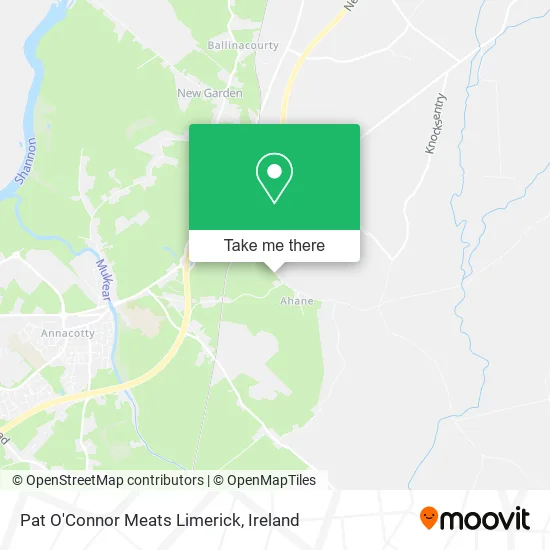 Pat O'Connor Meats Limerick map