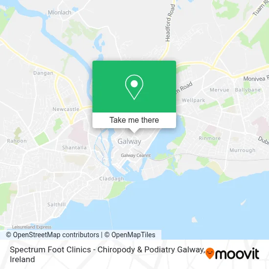 Spectrum Foot Clinics - Chiropody & Podiatry Galway map