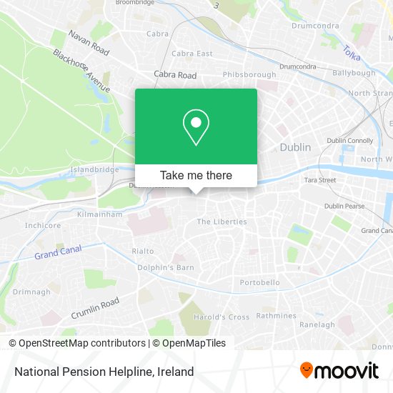 National Pension Helpline map