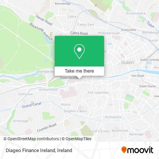 Diageo Finance Ireland map