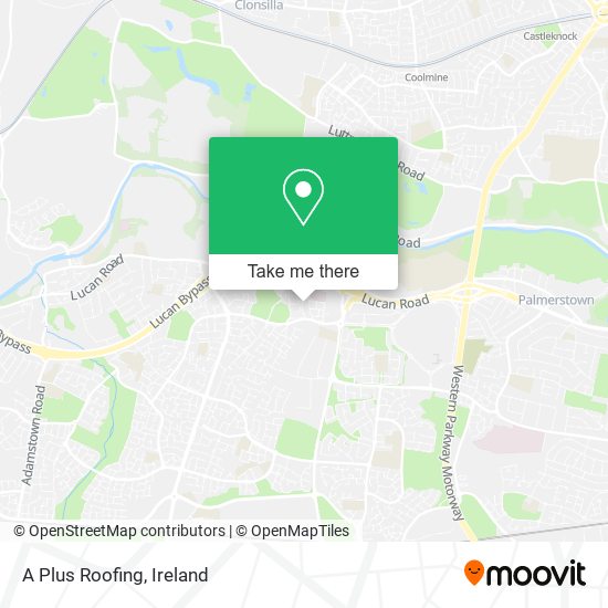 A Plus Roofing map