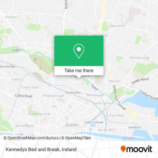 Kennedys Bed and Break map